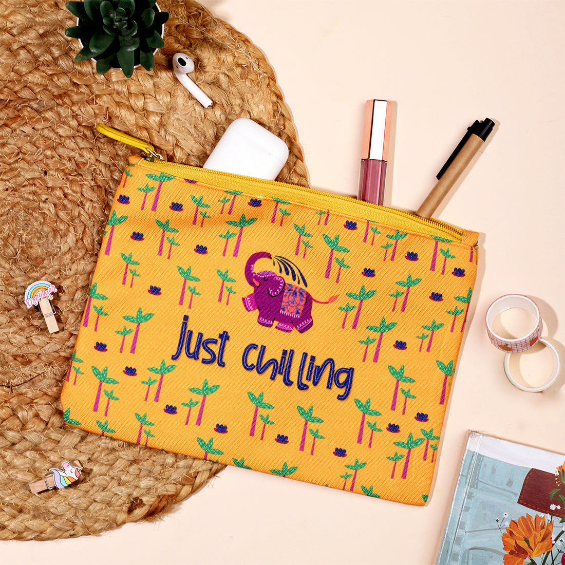 pouches,pouches for women,ladies pouch,pouch bag small,pouch bag for ladies,cotton pouches,women's makeup bag,womens pouch,zipper purse,travel pouch,travel pouch for women,happening hippo pouches