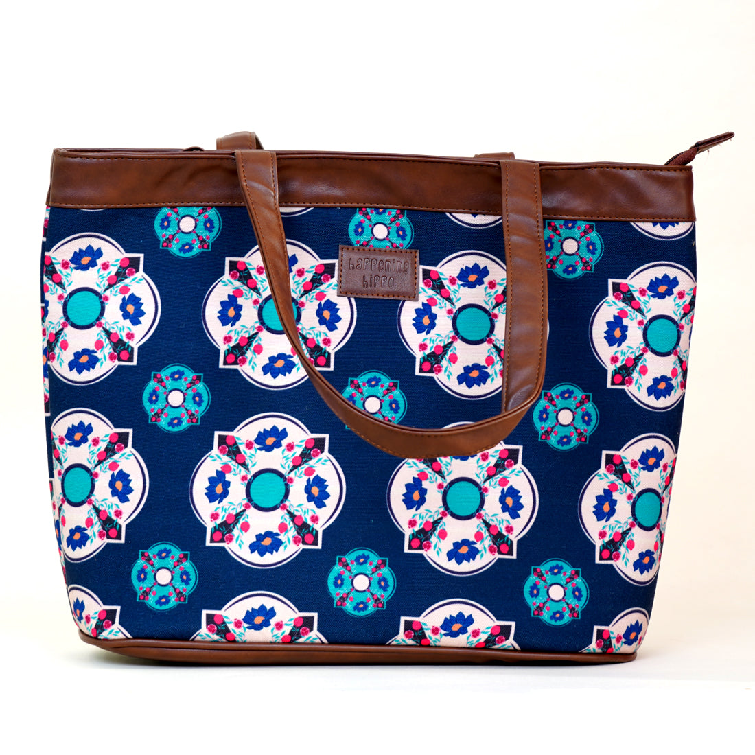 Blue And Teal Women Vegan Leather HandBag