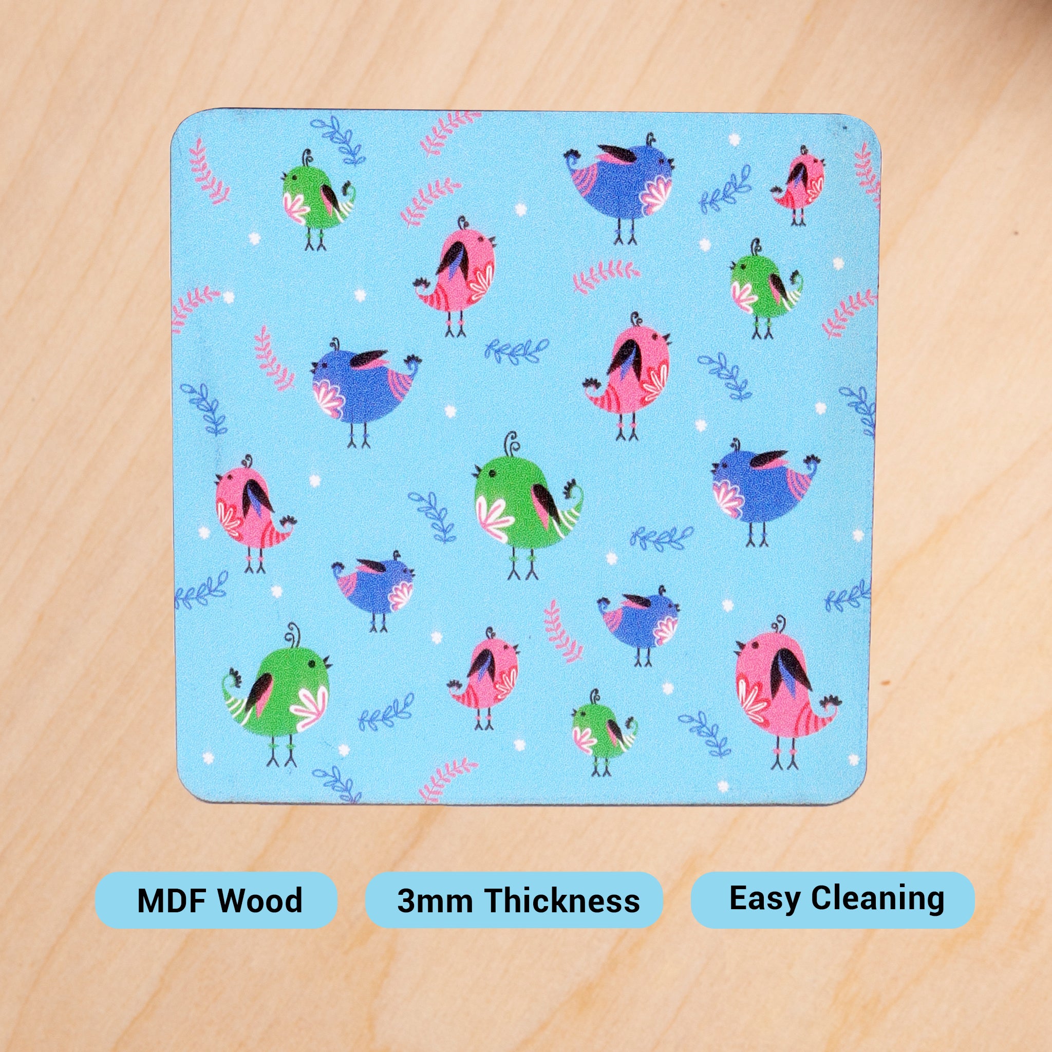 Bird Gathering Coaster- Set of 6