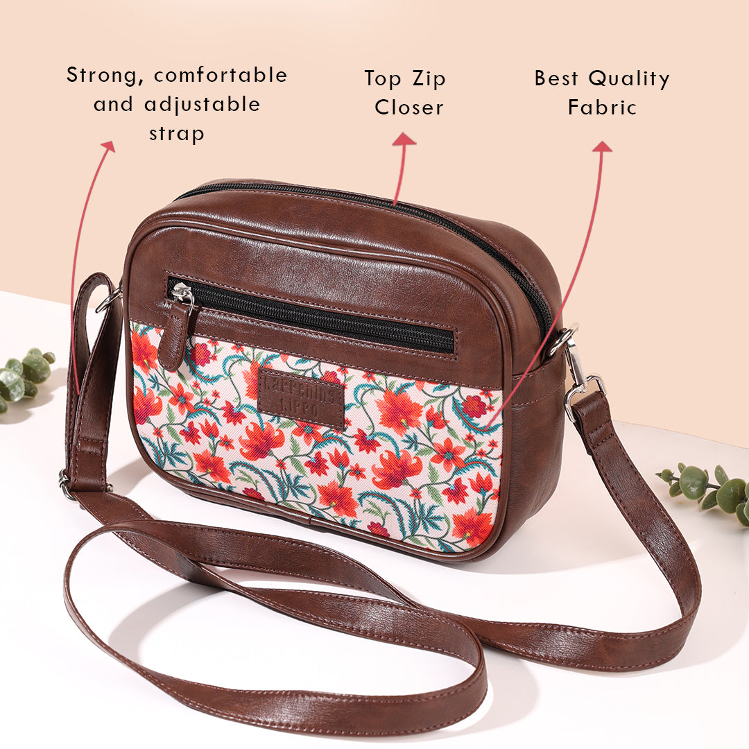 Gulmohar Garden Rectangular Sling Bag