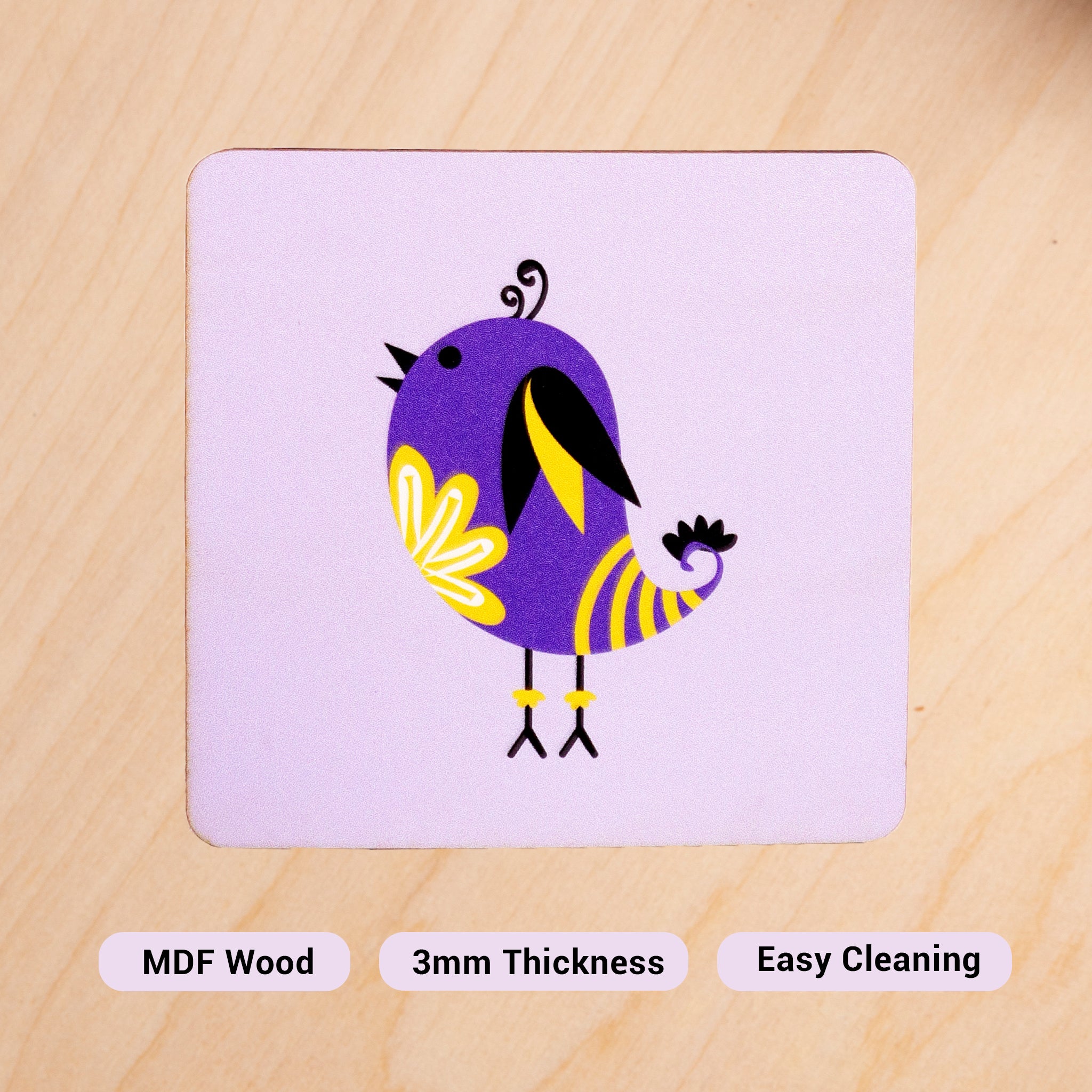 Talking Birdies Coaster- Set of 4