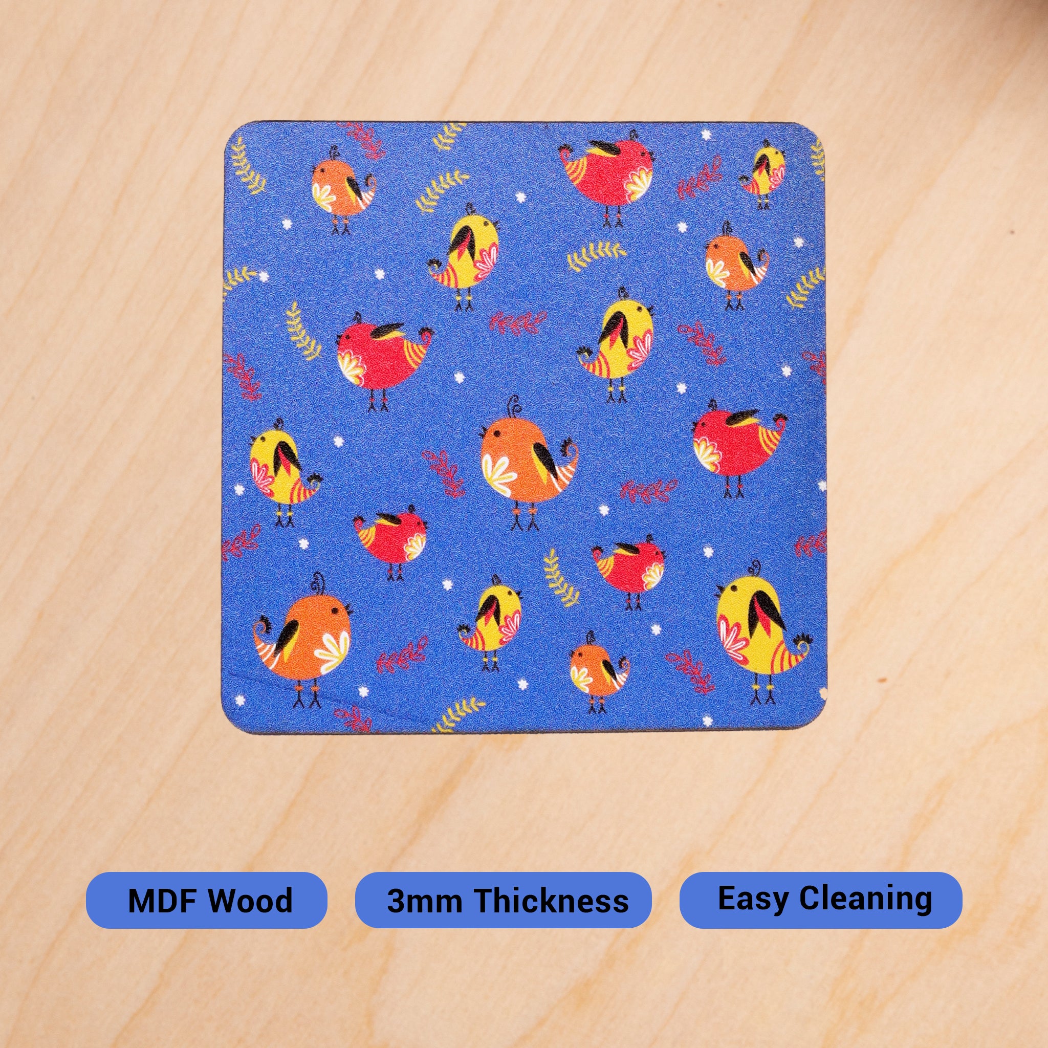 Bird Party Coaster- Set of 4