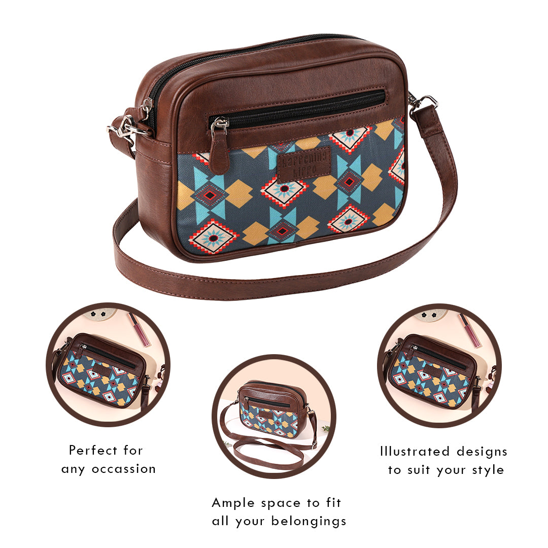 Aztec Play Rectangular Sling Bag