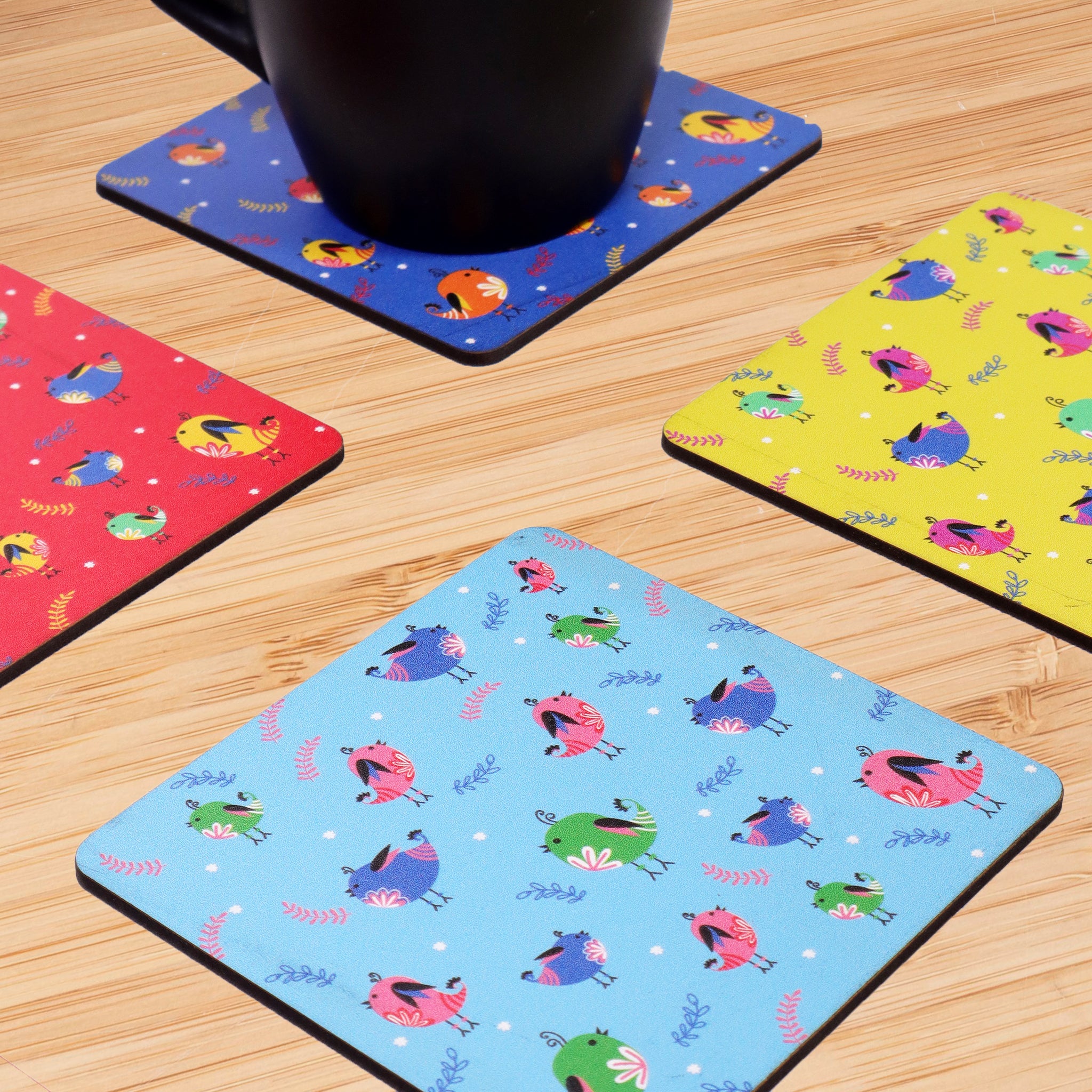 Bird Gathering Coaster- Set of 6