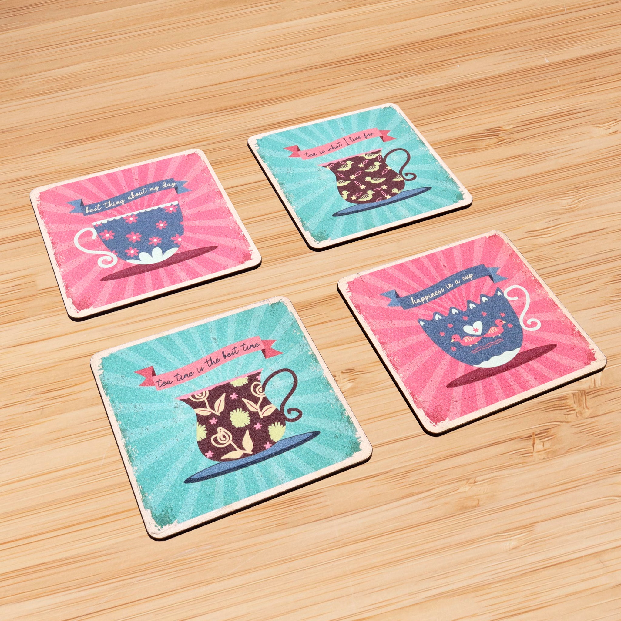 Tea Love Coaster- Set of 4