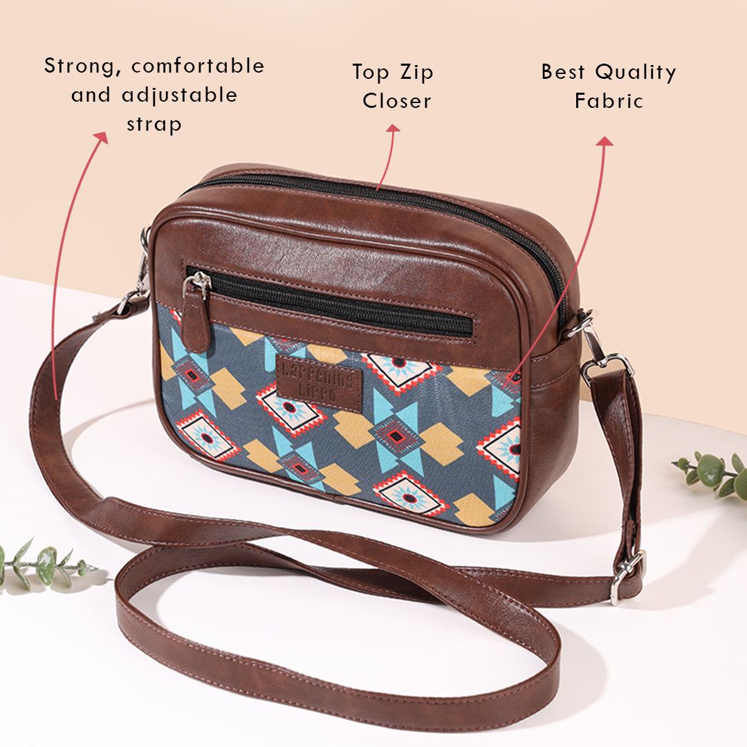 Aztec Play Sling Bag with Ganpati Rakhi & Greeting Card