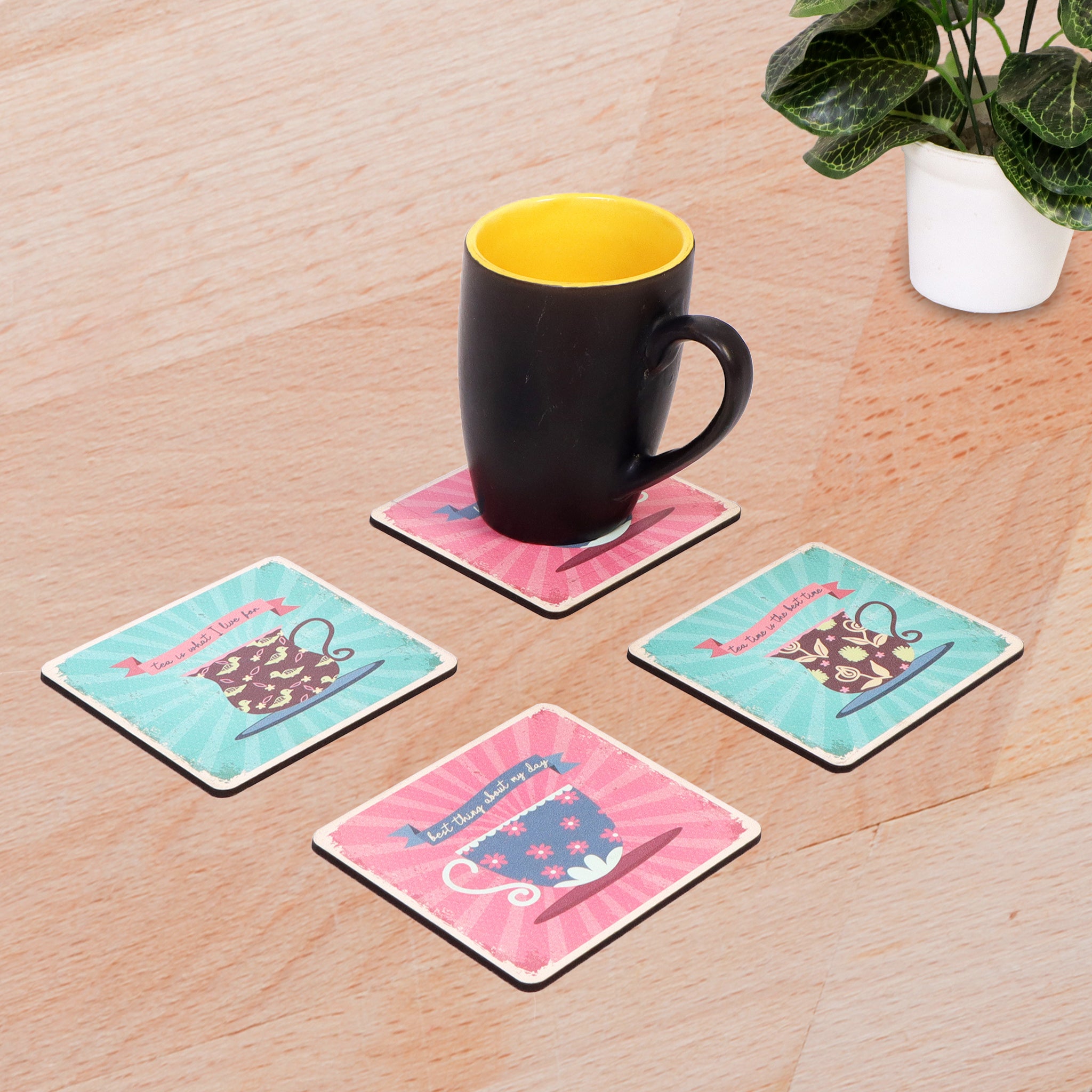 Tea Love Coaster- Set of 4