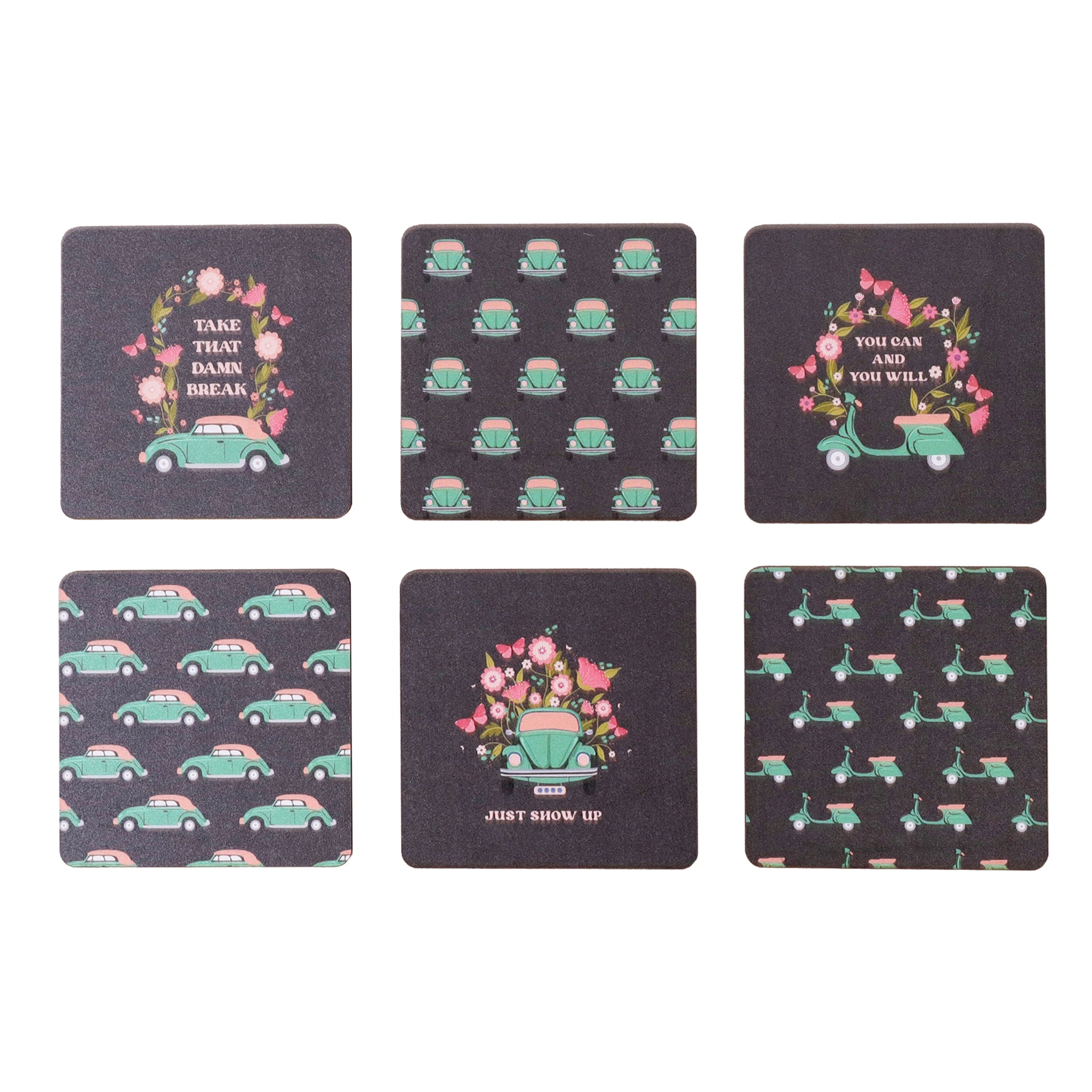 Vintage Vehicle Coaster- Set of 6