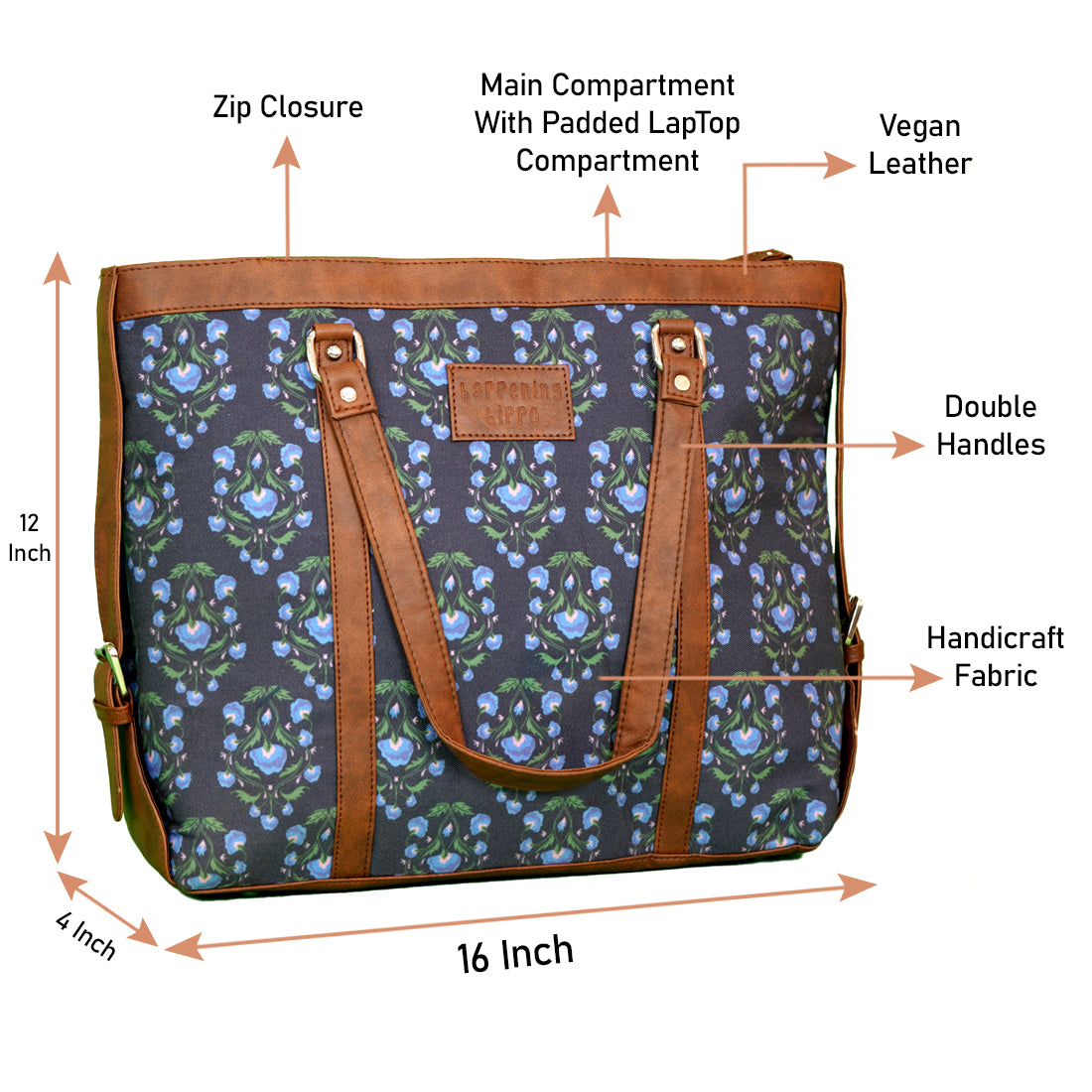 Blossom Blue Laptop Bag