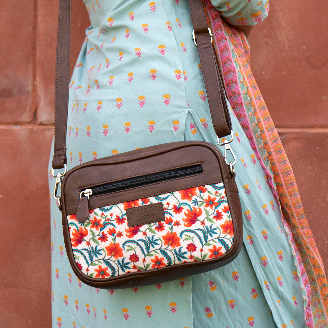 Gulmohar Garden Rectangular Sling Bag