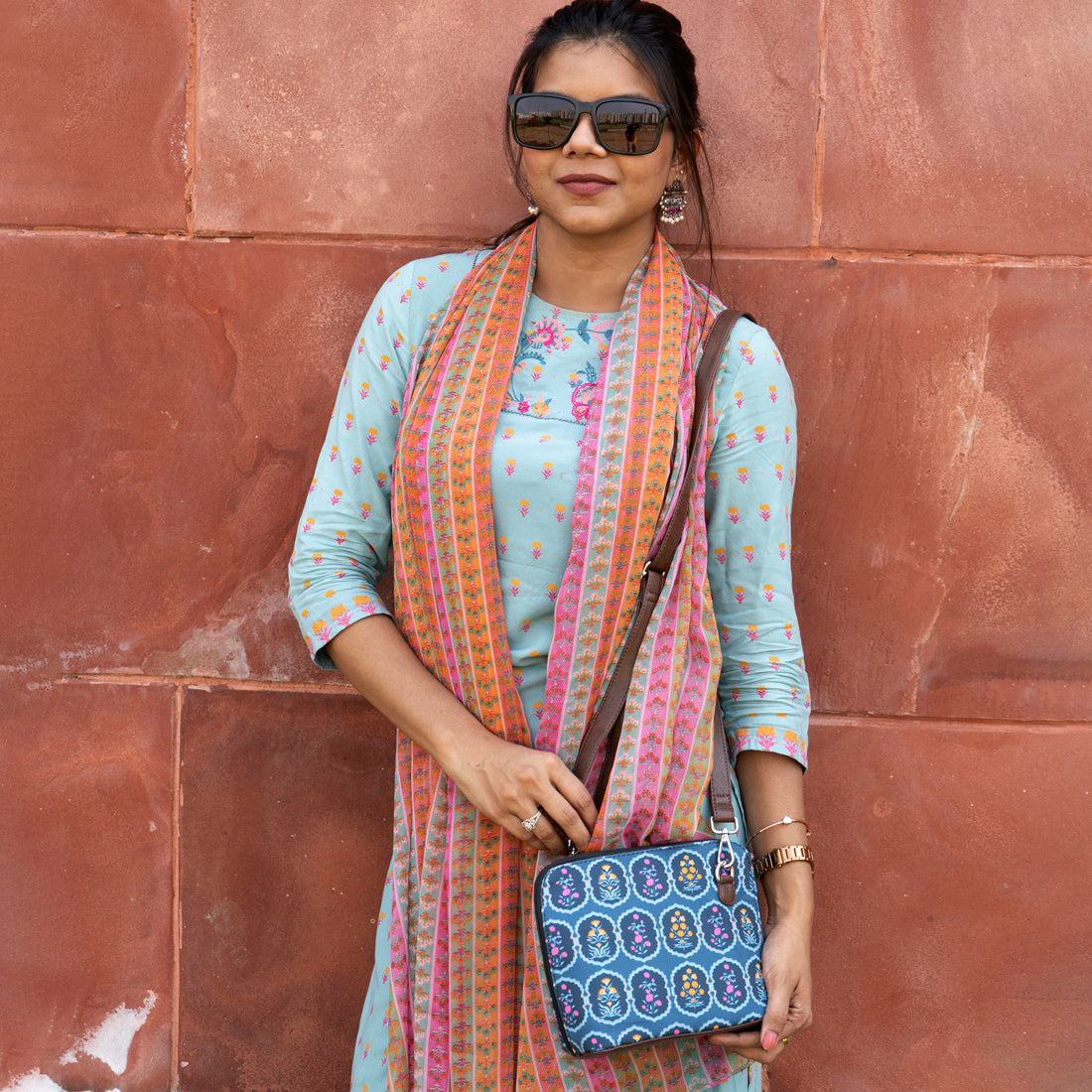 Mughal Motifs Sling Bag