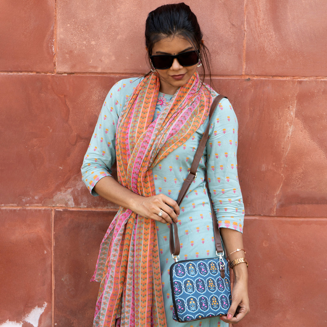 Mughal Motifs Sling Bag