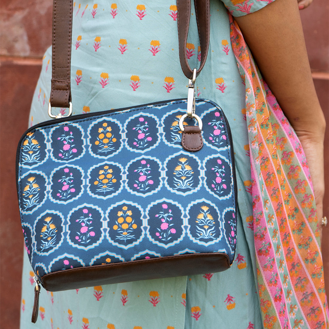 Mughal Motifs Sling Bag