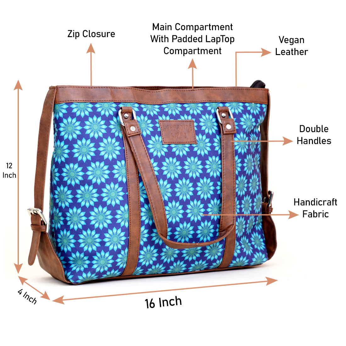 Floral Grace Laptop Bag