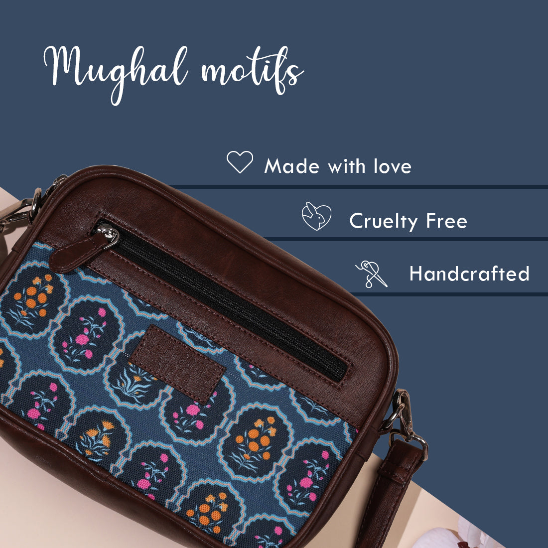 Mughal Motifs Rectangular Sling Bag