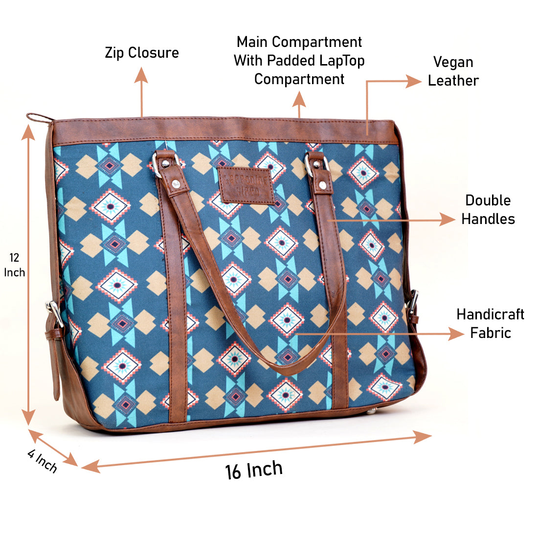 Patterned Laptop Bag