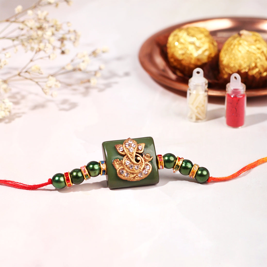 Ganpati Rakhi with Best Brother Ever Card