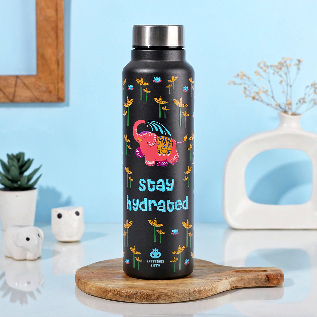 stainless steel water bottles,steel water bottle,water bottle 1 litre,1l water bottle,stainless steel bottle,happening hippo water bottles