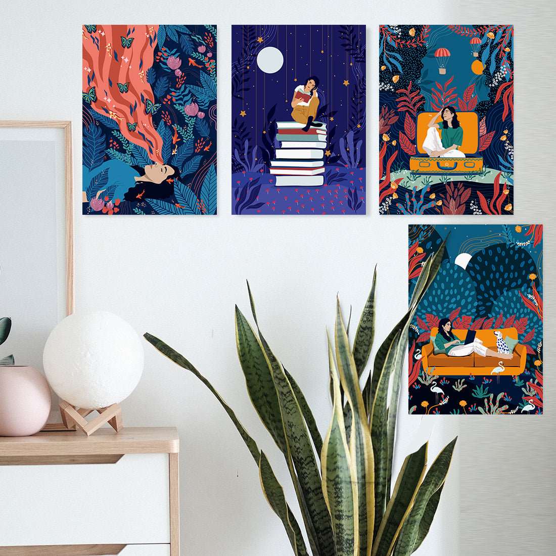 Dreaming Woman - Set of 4 A3 posters