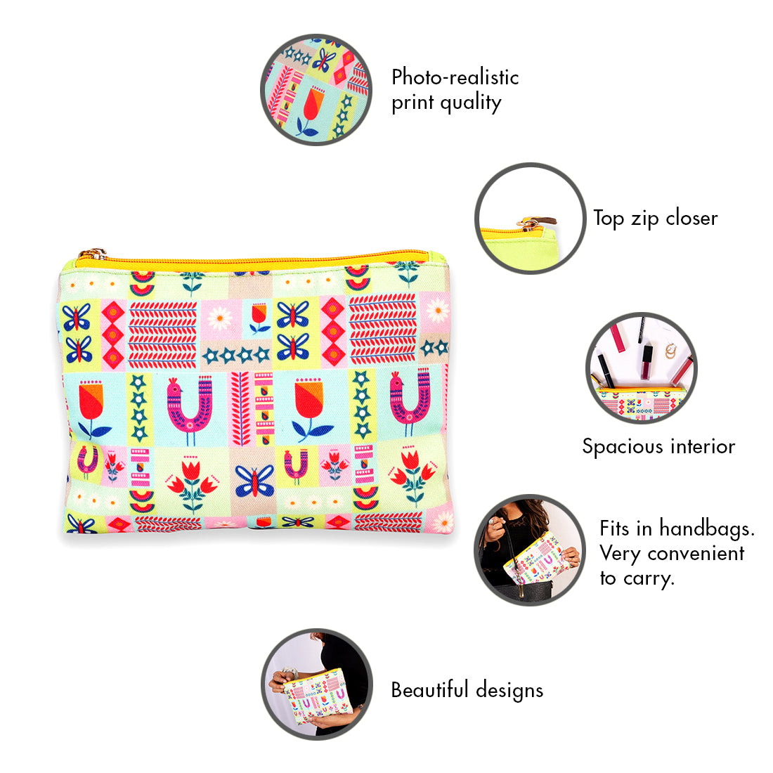 pouches,pouches for women,ladies pouch,pouch bag small,pouch bag for ladies,cotton pouches,women's makeup bag,womens pouch,zipper purse,travel pouch,travel pouch for women,happening hippo pouches