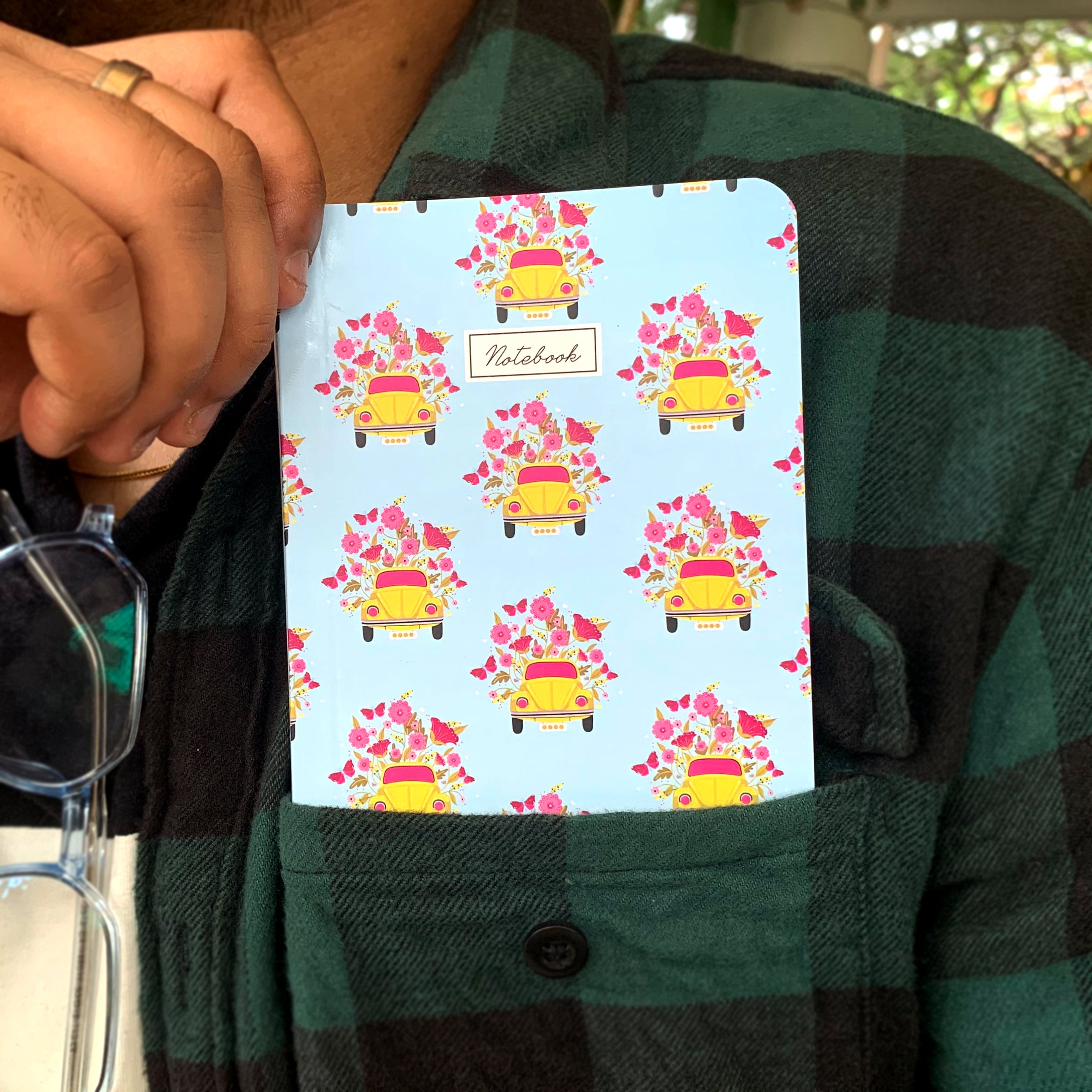 Car Flower Pocket Notebook