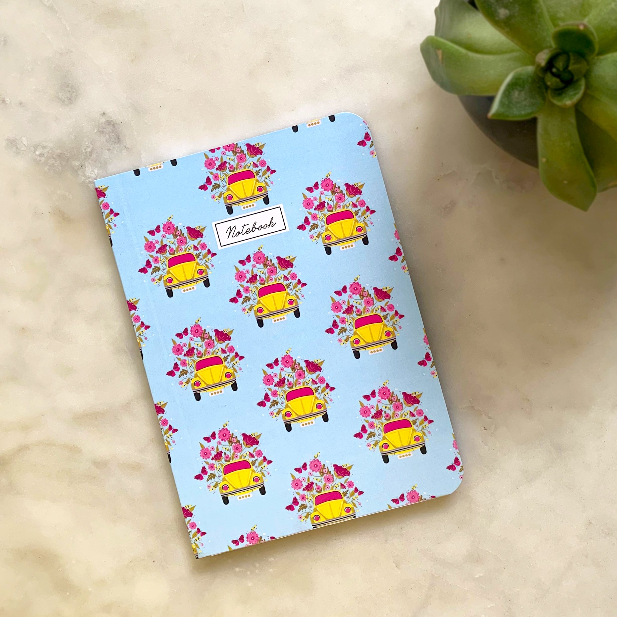 Car Flower Pocket Notebook