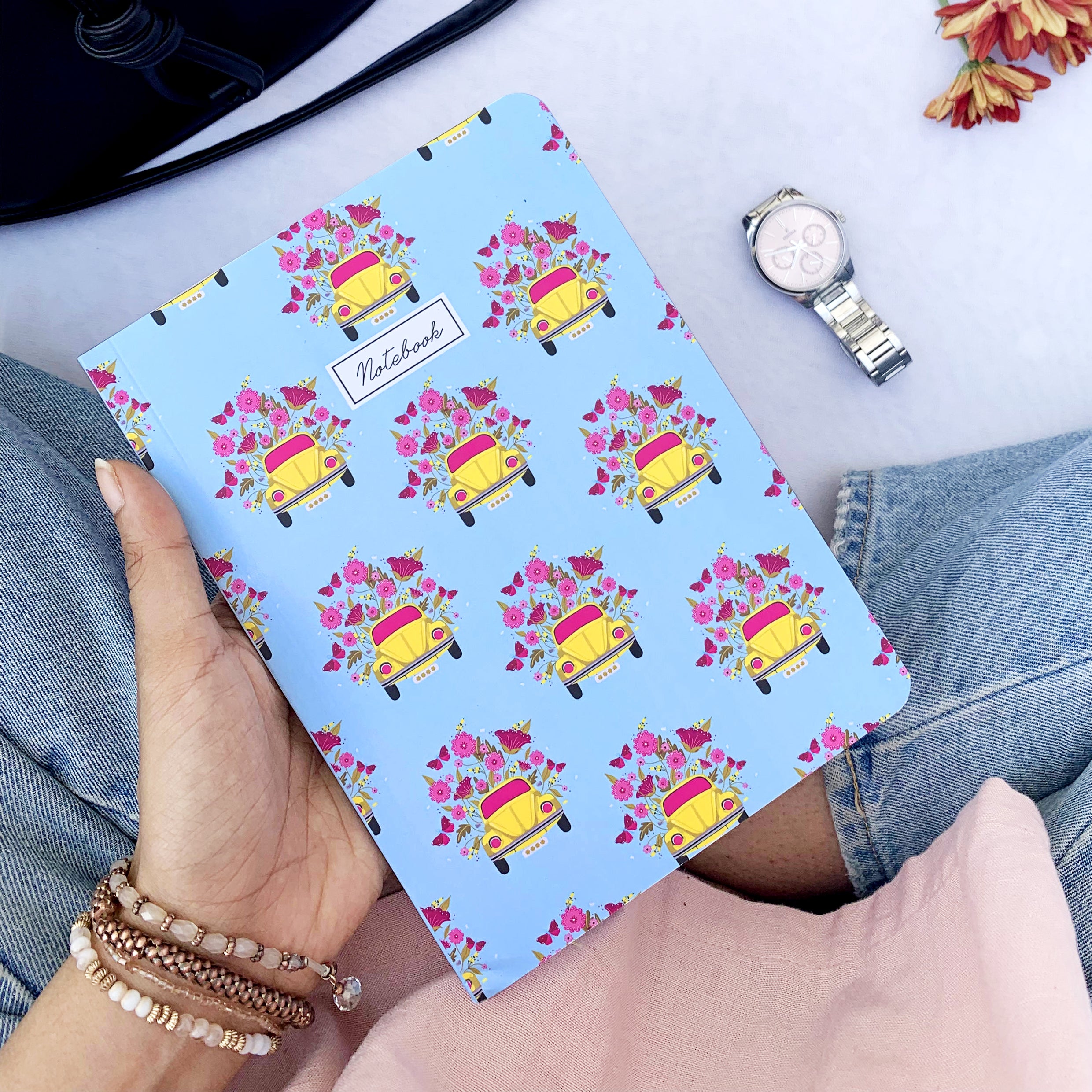 Car Flower Notebook