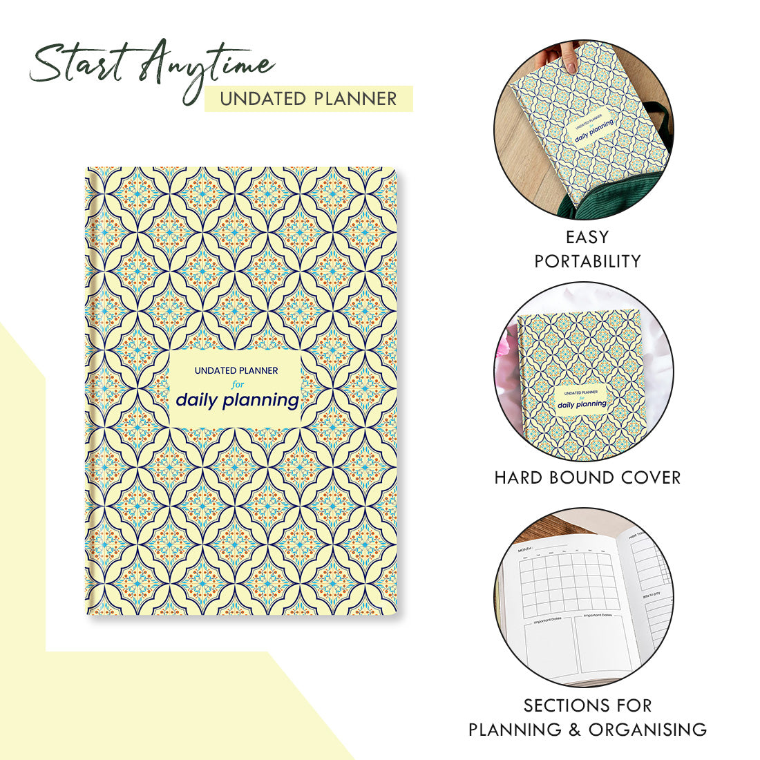 Geometric Undated Planner - 12 Months