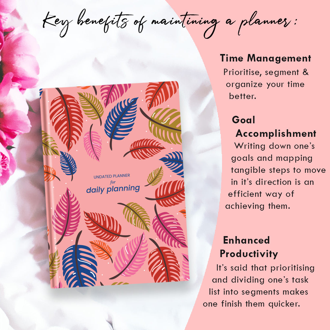 Multicolour Leaf Undated Planner - 6 Months