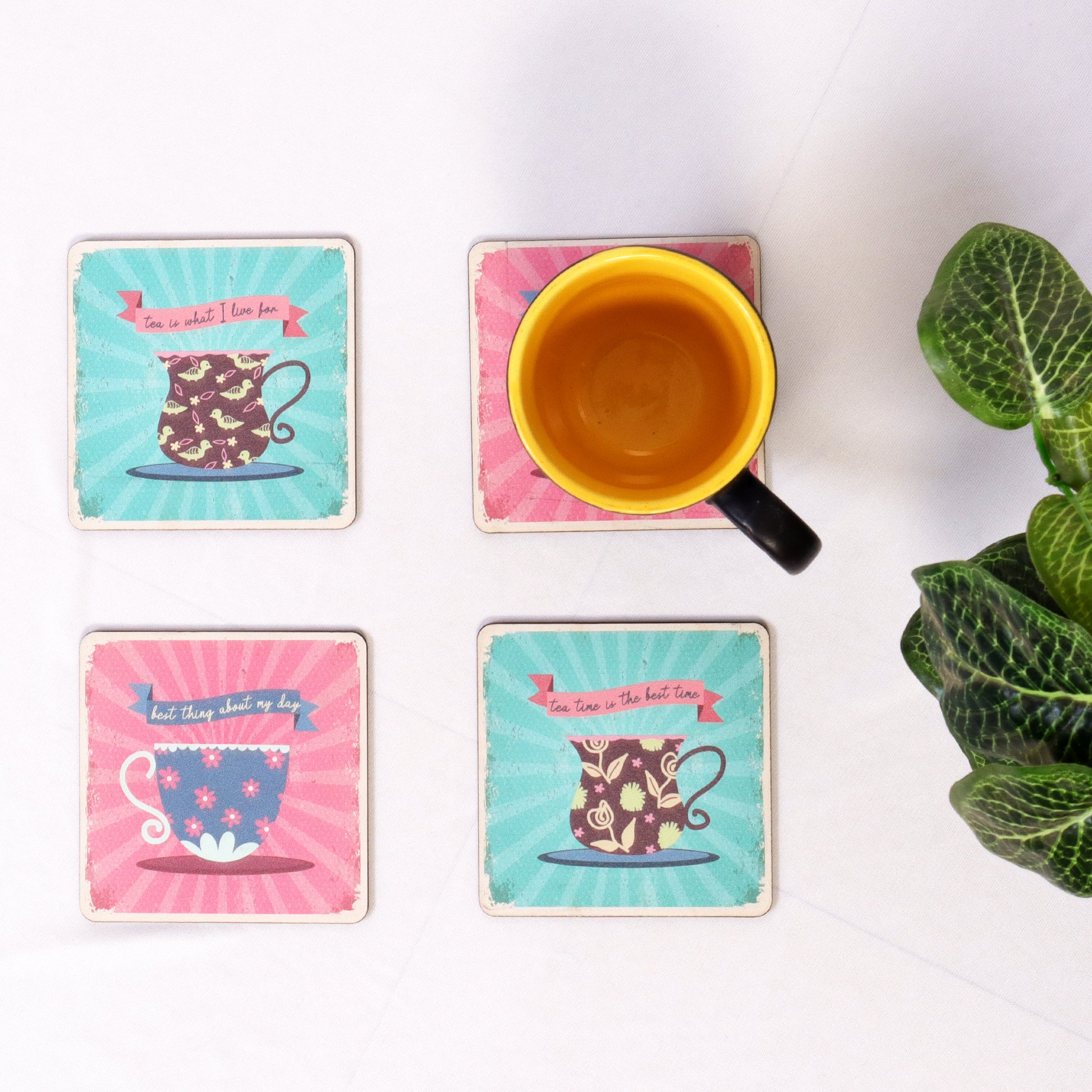 Tea Love Coaster- Set of 4