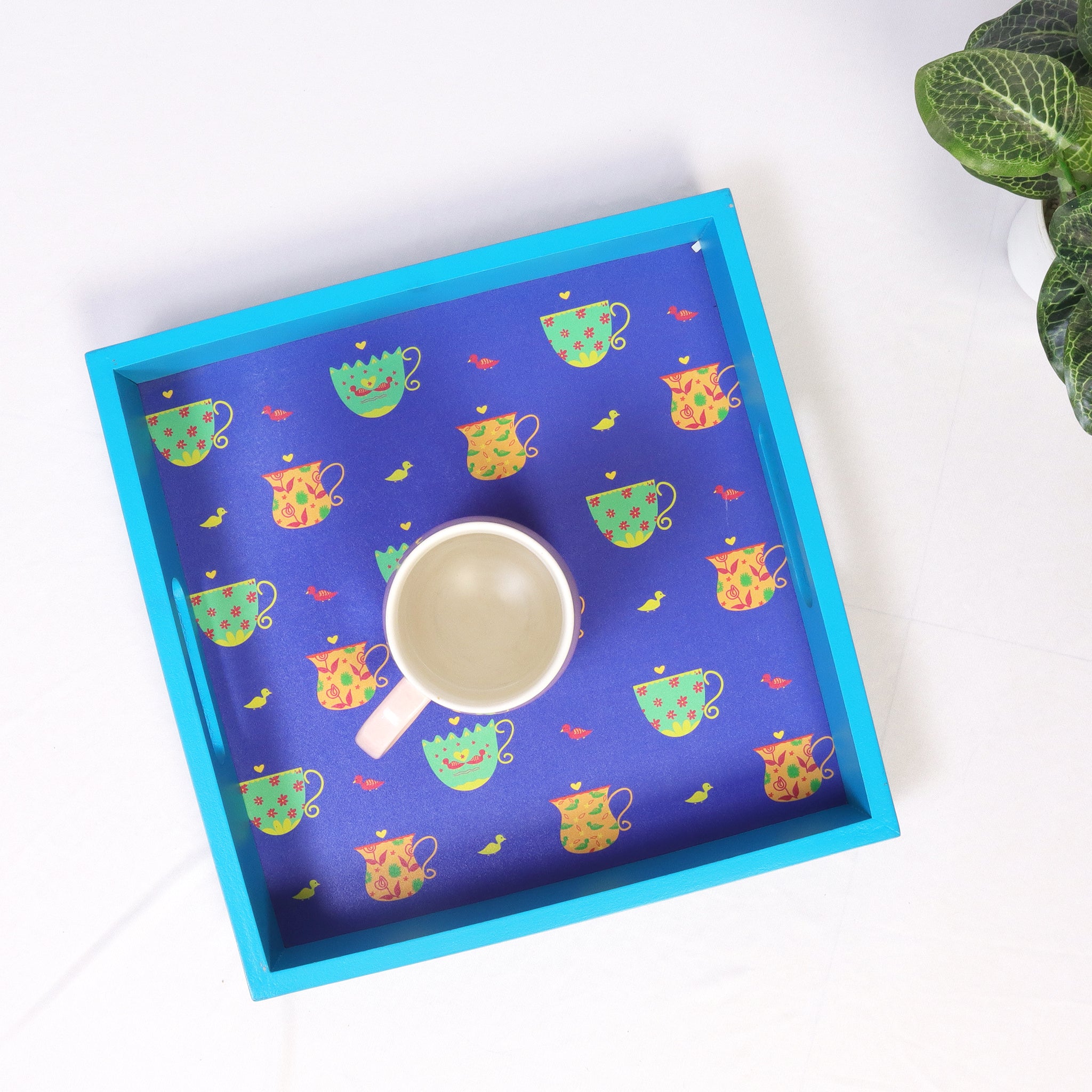 Tea Party Blue Tray