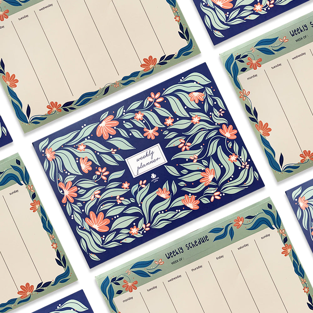 Blue Garden Weekly Planner